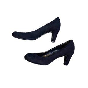 Arizona Jeans Suede Heels Black Size 7.5